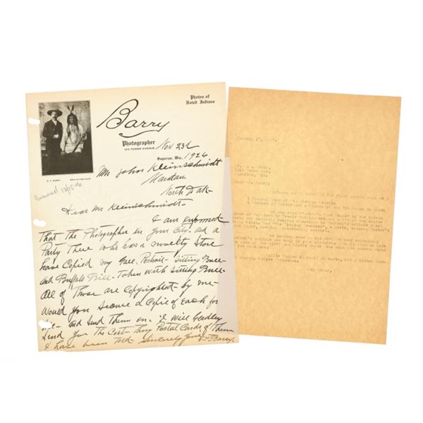 David F Barry (1854-1934) ALS Complaint Letter '26