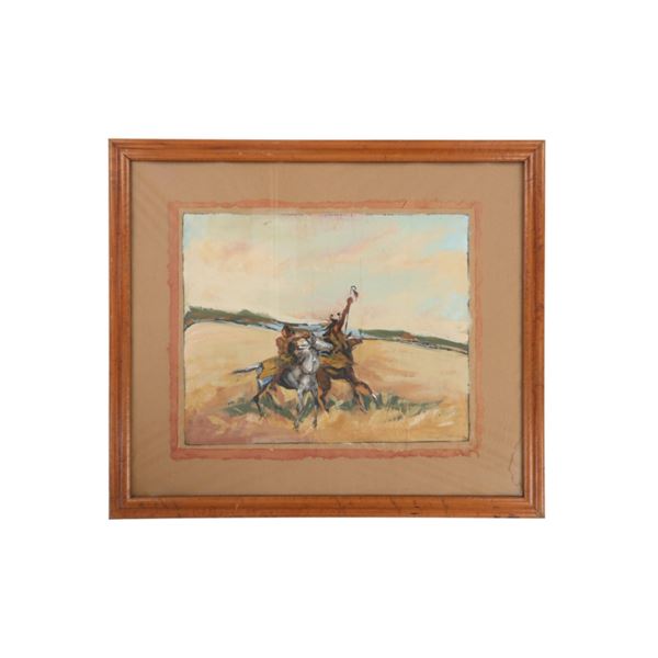 Jann Daughdrill Original Oil On Paper "PR Warrior"