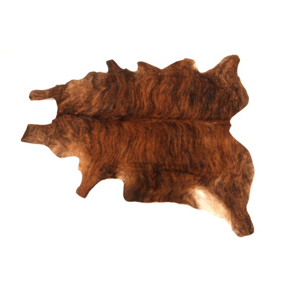 Reddish Brown Brindle Striped Premium Cowhide
