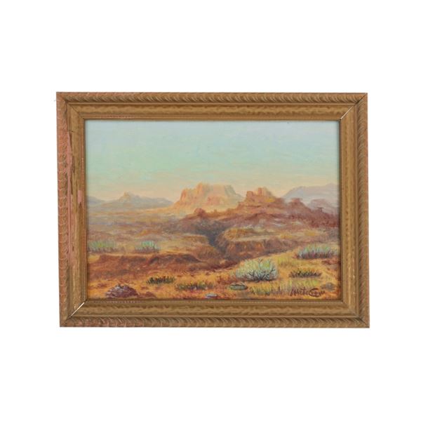 Gros Ventre White Crow Desert Landscape Painting