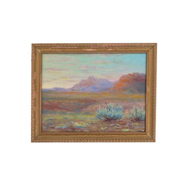 Gros Ventre White Crow Desert Landscape Painting