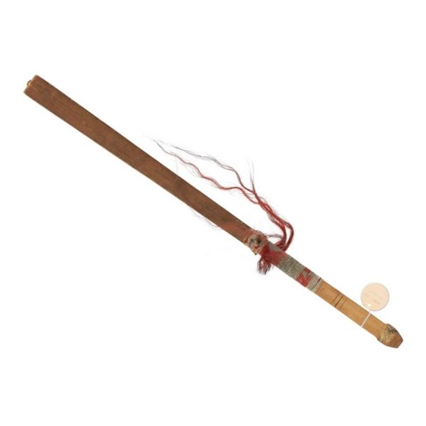 19th C Sioux Quilled Large Pipe Stem ex-CM Russell