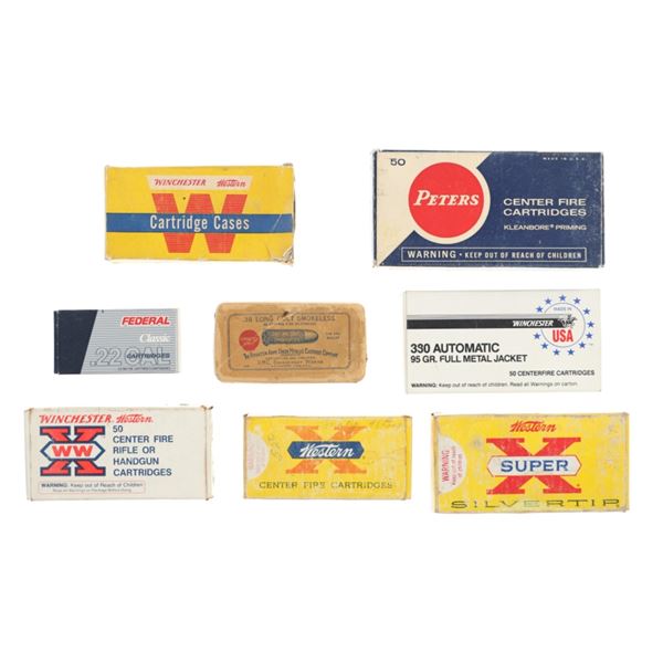 Various Ammunition Boxes & Ammo 1920-1990s