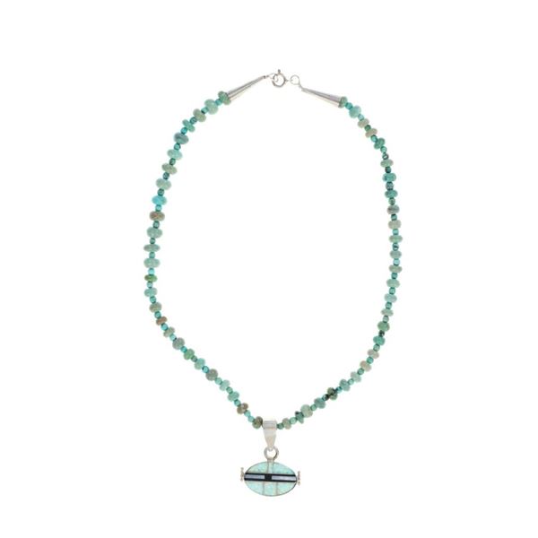 Navajo Yazzie Turquoise Multistone Inlay Necklace