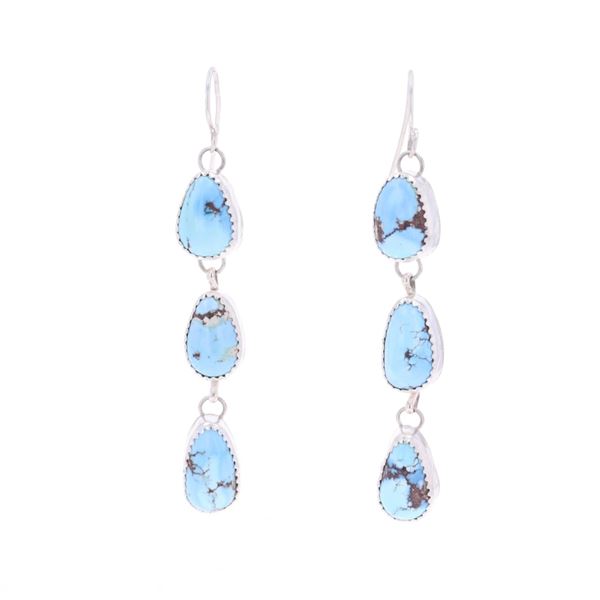 Navajo Silver Golden Hills Turquoise Earrings