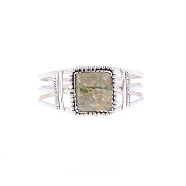 Navajo Herbert Tsosie Ribbon Turquoise Bracelet