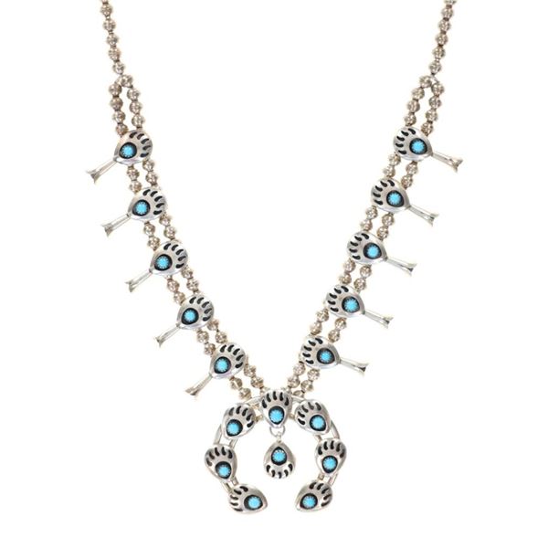 Navajo Kathleen Chavez Bear Paw Squash Blossom