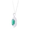 Image 6 : 13.88ct Emerald VS2 Diamond Platinum Necklace