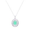 Image 8 : 13.88ct Emerald VS2 Diamond Platinum Necklace