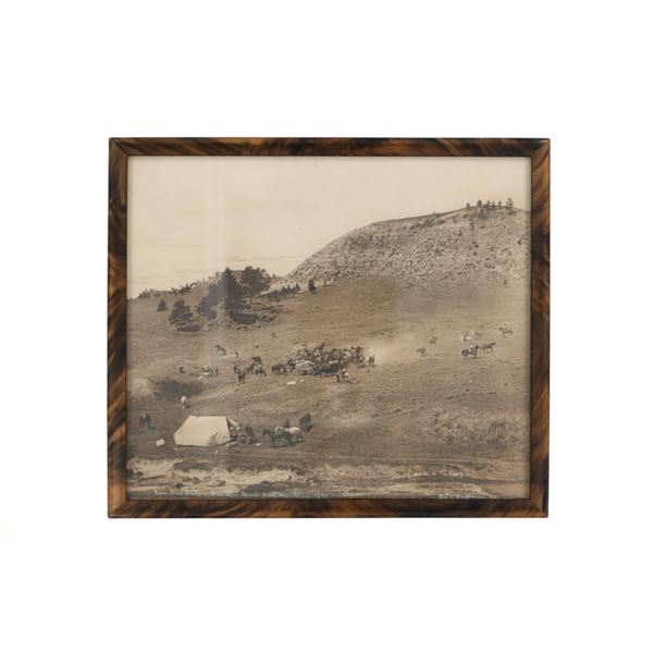 L.A. Huffman Miles City Studio Round Up Collotype