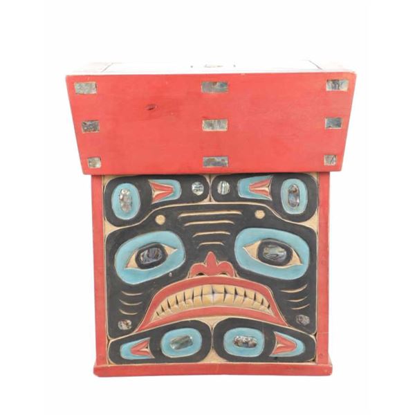 Ca 1950s NW Coast Haida Taanu & Yáahl Bentwood Box