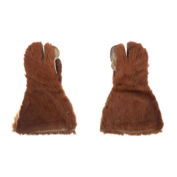 WWI Trench Infantry Hide Gauntlets c. 1910-1920