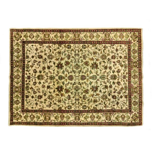Antique Jaipur India Handmade Wool Pile Rug