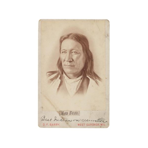 David F. Barry (1854-1934) Mad Bear Cabinet Card