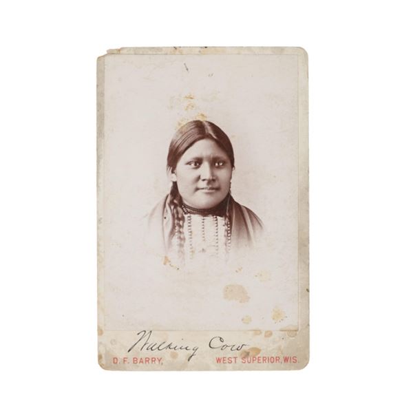 David F Barry (1854-1934) Milking Cow Cabinet Card