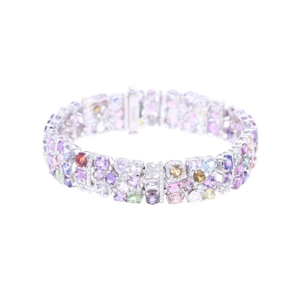 GGA Rare Sapphire, Platinum & Diamond Necklace