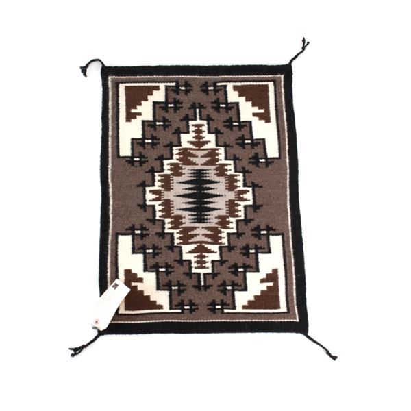 Navajo Rock Point, AZ Two Grey Hills Rug c. 1960's