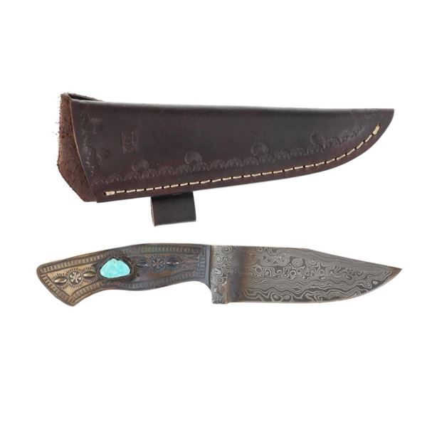 Navajo R. Begay Jr. Turquoise Silver M.T.K. Knife