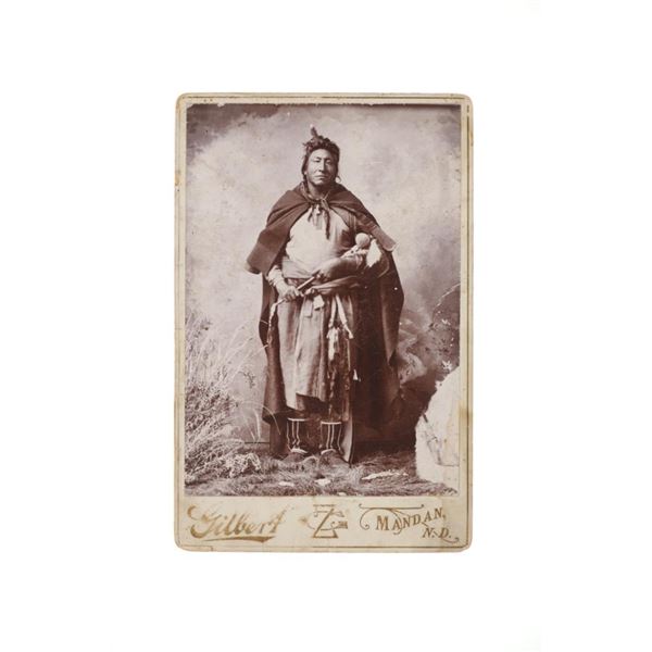 Apsáalooke Crow Bull Ear Cabinet Card 1900-1920