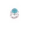 Image 3 : Navajo W. Denetdale Silver Blue Gem Turquoise Ring