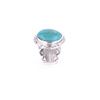 Image 4 : Navajo W. Denetdale Silver Blue Gem Turquoise Ring