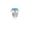 Image 7 : Navajo W. Denetdale Silver Blue Gem Turquoise Ring