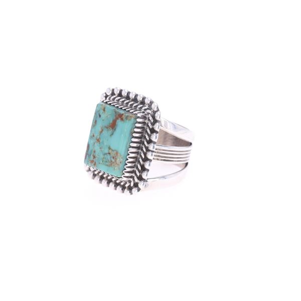 Navajo Avin Joe Sterling Silver Turquoise Ring