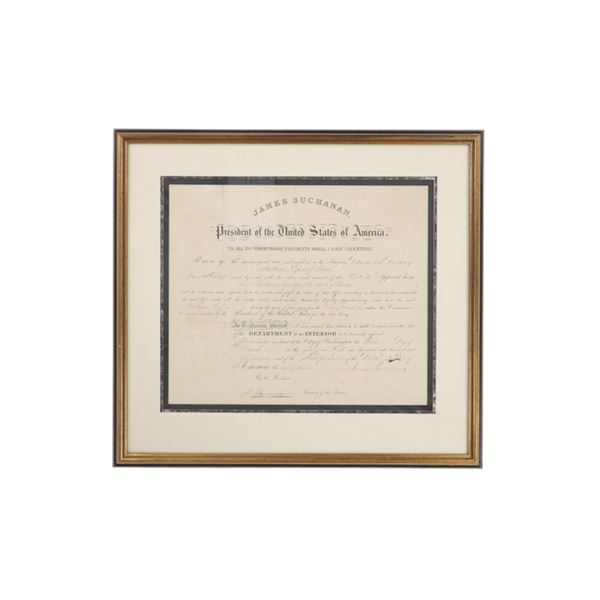 Signed James Buchanan Texas Indian Agent Cert.