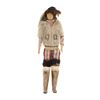 Image 2 : Ca. 1900-1930's Eskimo Sealskin Wooden Doll