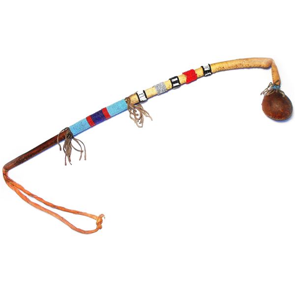 Early Sioux Floppy Head Beaded War Club