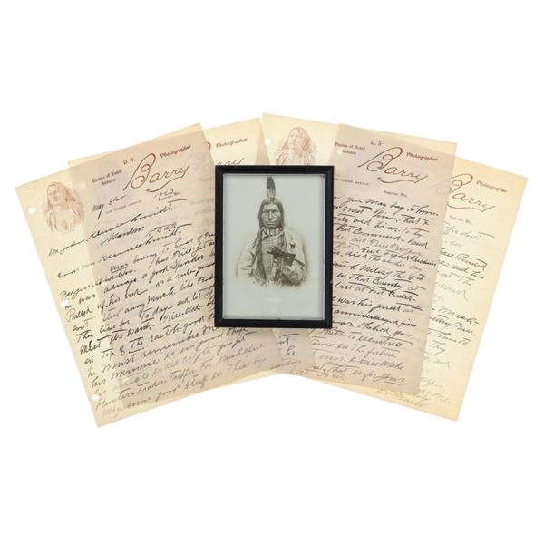 David F. Barry (1854-1934) Low Dog Albumen Photo