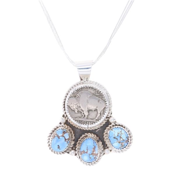 Navajo H. Tsosie Golden Hills Turquoise Necklace