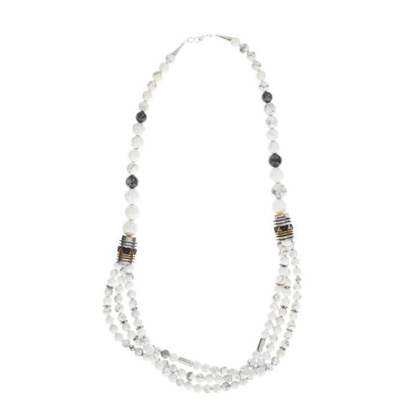 Navajo T&R Singer White Buffalo Turquoise Necklace