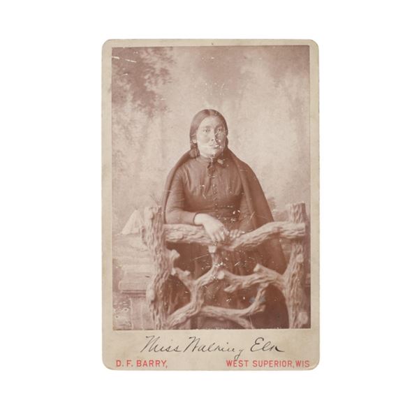 DF Barry (1854-1934) Miss Walking Elk Cabinet Card