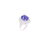 Image 4 : 8.74ct GIA Tanzanite VS2 Diamond & Platinum Ring