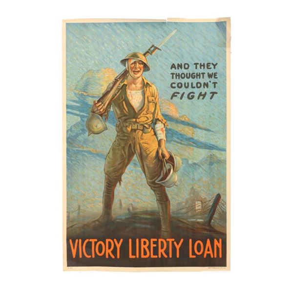 Original WWI Victory Liberty Loan War Bond Poster