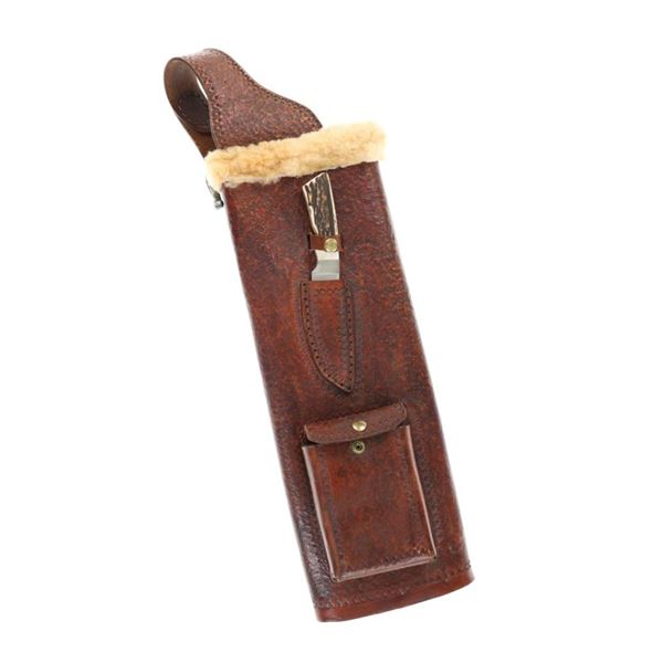 Stamped Genuine Leather Quiver & Bear MGC Knife