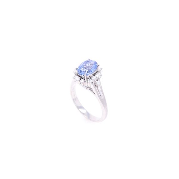Elegant 2.36 CTW Sri Lanka Sapphire & Diamond Ring