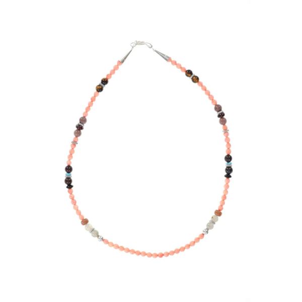 Navajo Sterling Silver P. Conch Tiger Eye Necklace