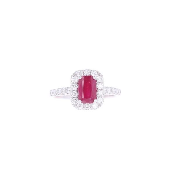 GIA Burmese Ruby VS2 Diamond & Platinum Ring