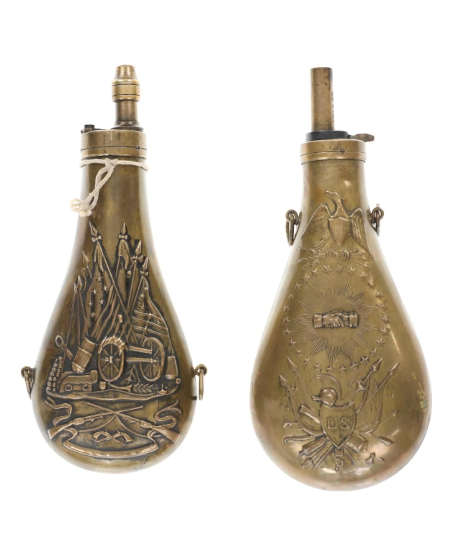 Colt Brass Powder Flask Italian Replicas (2)