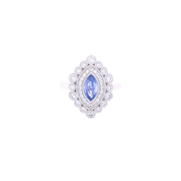 GIA Sapphire VS2 Diamond & Platinum Ring