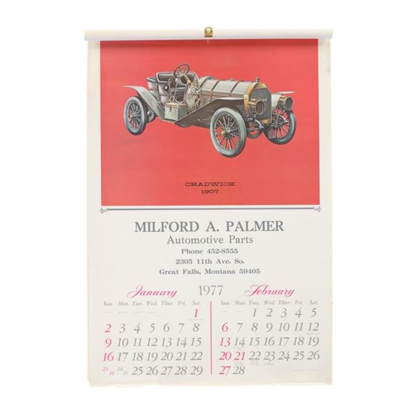 M. A. Palmer Automotive Part Ad Calendar c. 1977