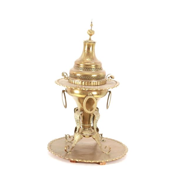 Turkish Brass Incense/ Oil Burner c. 19th Century