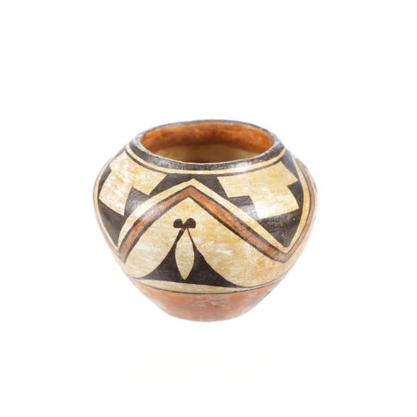 Acoma Pueblo Polychrome Pottery Olla c. 1920's