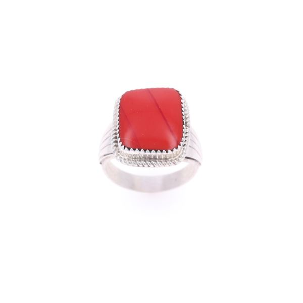Navajo Herbert Tsosie Silver Rosarita Men's Ring