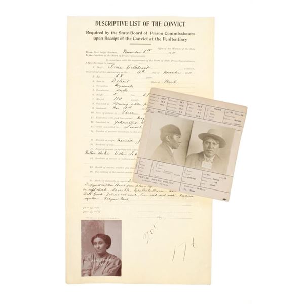 Deer Lodge & Carson City Prison Intake Forms 1911