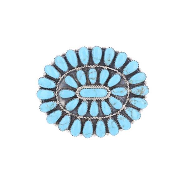 Navajo Tom Billy Cripple Creek Turquoise Pendant