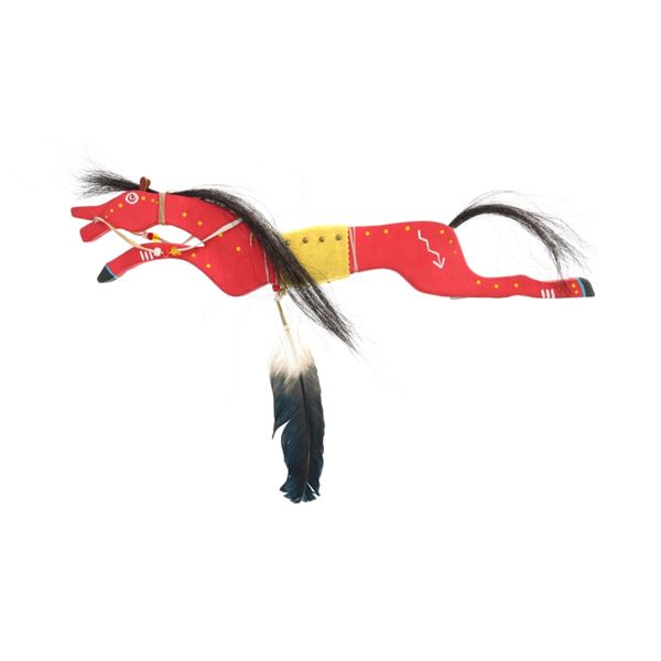 Cherokee Tribal Carved Horse Dance Ceremonial Wand