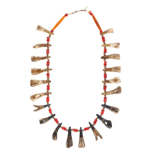 Great Plains Buffalo Tooth & Trade Bead Necklace